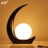 Creative moon resin personalized bedroom bedside lamp, modern and simple living room decoration, study desk lamp, one-piece consignment details Picture